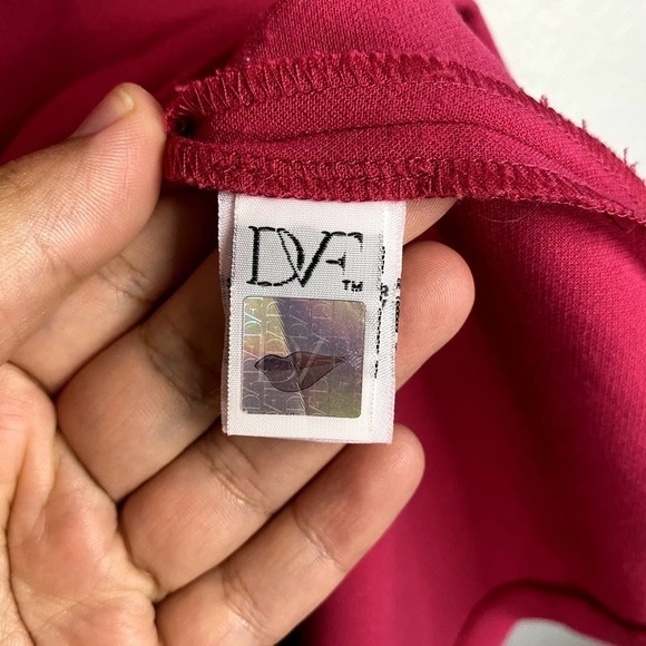 Diane Von Furstenberg DvF Sleeveless Pink Dress Vneck Fucsia Casual Size 6 - Picture 9 of 14